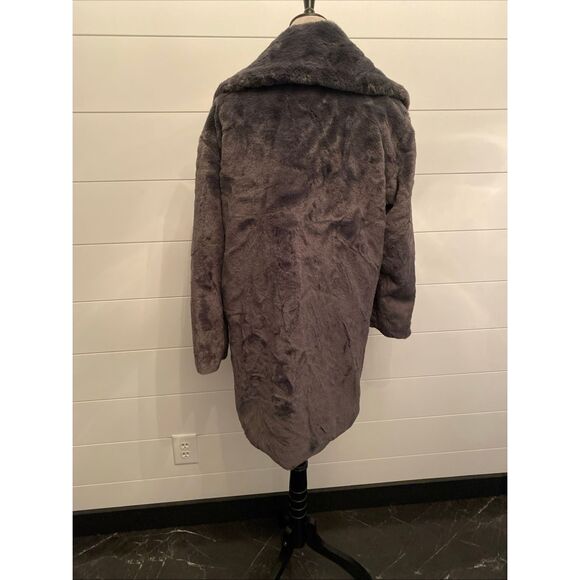 Mark Edwards Studio Faux Fur Coat / Jacket – Gray, Size Women's Medium, NWT - Picture 6 of 13